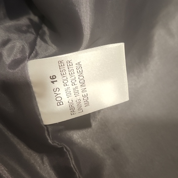 Chaps Boys 16 grey pinstripe dress pants, vest, tie, and bow tie - Picture 8 of 12